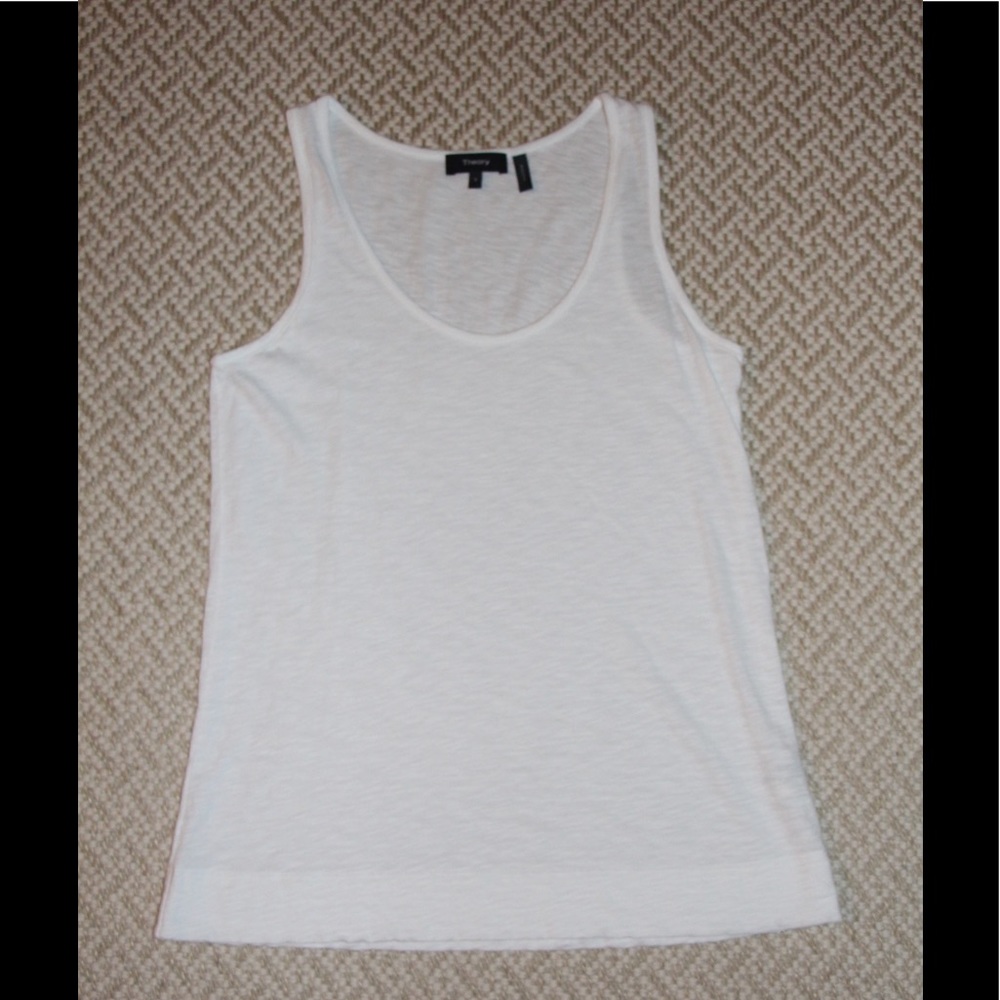 Theory, basic tank, white, size small